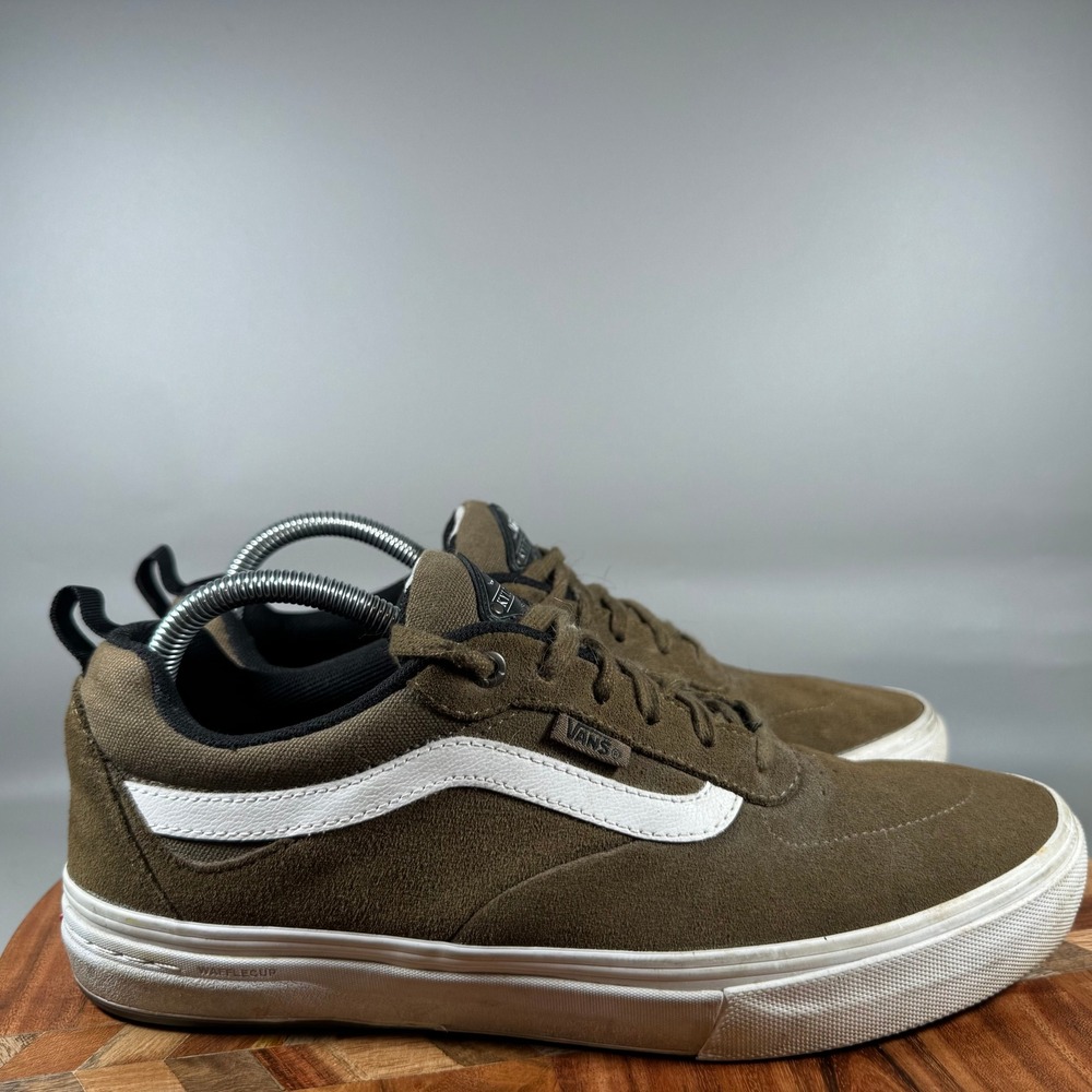Vans Kyle Walker Pro Brown White Suede Skate Shoes Mens 10 Low Top Sneakers